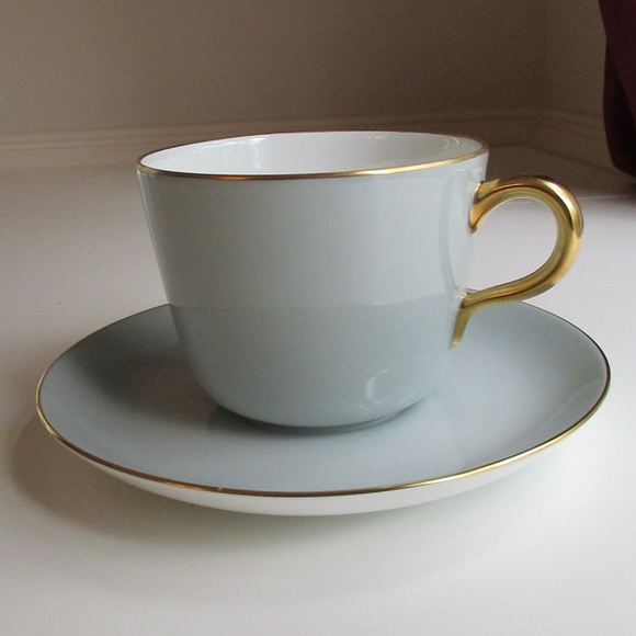 OMC Okura unique 2 tone Gray Tea cup & saucer - Picture 2 of 12